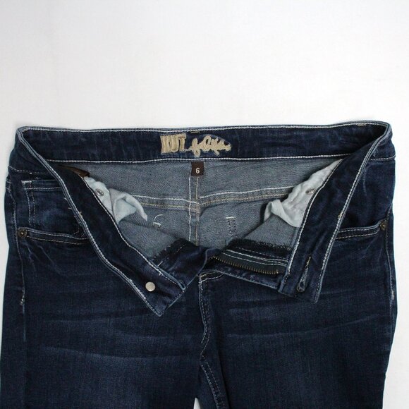 Kut From The Kloth Women's Size 6 Below the Knee Blue Denim Jean Capri Pants - Picture 5 of 15